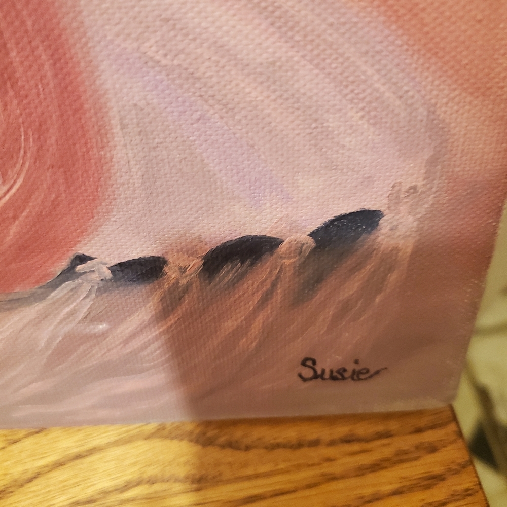 Vtg oil painting by Susie Warner 1980's - Picture 3 of 5
